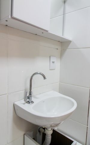Studio à venda com 30m², 1 quarto e sem vaga Studio à venda com 30m², 1 quarto e sem vagaBanheiro Social