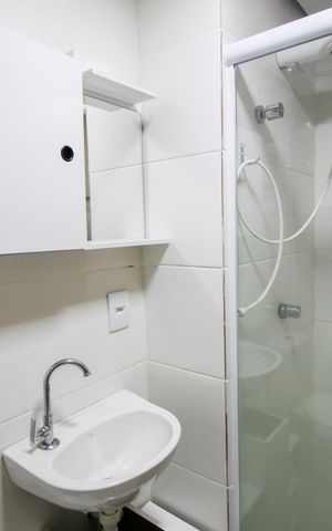 Studio à venda com 30m², 1 quarto e sem vaga Studio à venda com 30m², 1 quarto e sem vagaBanheiro Social