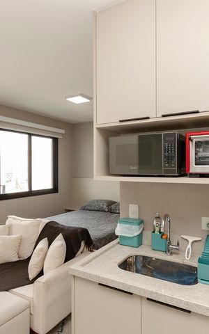 Studio à venda com 26m², 1 quarto e sem vaga Studio à venda com 26m², 1 quarto e sem vagaCozinha