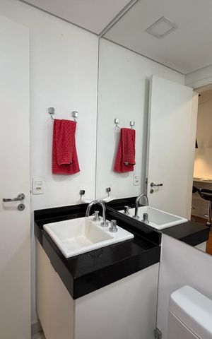 Studio para alugar com 44m², 1 quarto e 1 vaga Studio para alugar com 44m², 1 quarto e 1 vagaBanheiro