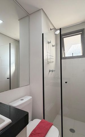 Studio para alugar com 44m², 1 quarto e 1 vaga Studio para alugar com 44m², 1 quarto e 1 vagaBanheiro