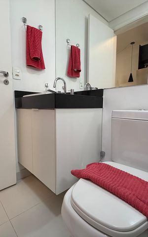 Studio para alugar com 44m², 1 quarto e 1 vaga Studio para alugar com 44m², 1 quarto e 1 vagaBanheiro