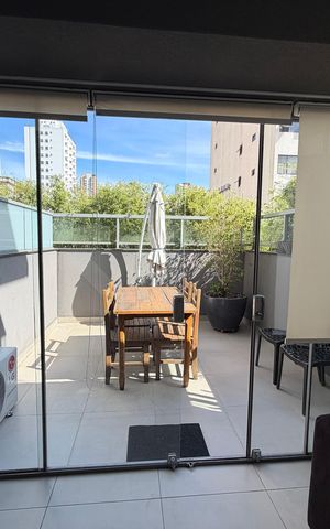 Studio para alugar com 44m², 1 quarto e 1 vaga Studio para alugar com 44m², 1 quarto e 1 vagaVaranda do studio