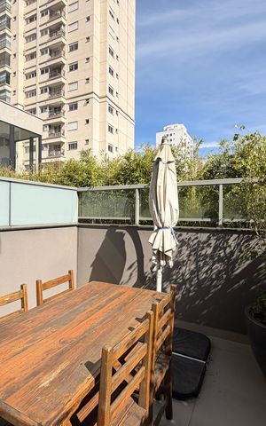 Studio para alugar com 44m², 1 quarto e 1 vaga Studio para alugar com 44m², 1 quarto e 1 vagaVaranda do studio
