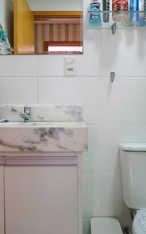 Apartamento à venda com 70m², 2 quartos e 2 vagasBanheiro social