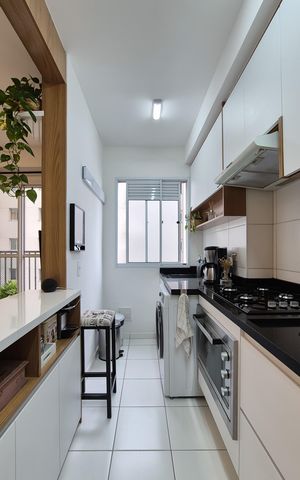 Apartamento à venda com 44m², 2 quartos e 1 vagaCozinha e Área de Serviço
