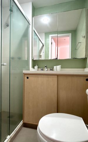 Apartamento para alugar com 38m², 1 quarto e 1 vaga Apartamento para alugar com 38m², 1 quarto e 1 vagaBanheiro da Suíte