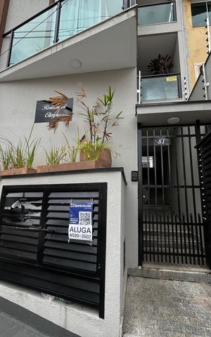 Studio para alugar com 32m², 1 quarto e sem vaga Studio para alugar com 32m², 1 quarto e sem vagaPlaca