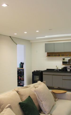 Apartamento à venda com 79m², 2 quartos e 1 vagaSala e Cozinha integrada 