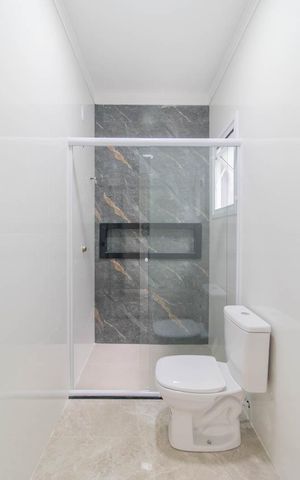 Casa de condomínio à venda com 89m², 3 quartos e 2 vagasBanheiro da Suíte
