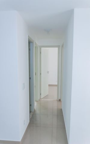 Apartamento à venda com 56m², 3 quartos e 1 vagaCorredor para os quartos e banheiro 