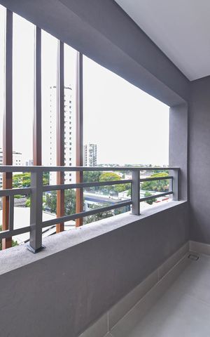 Studio à venda com 27m², 1 quarto e sem vagaVaranda