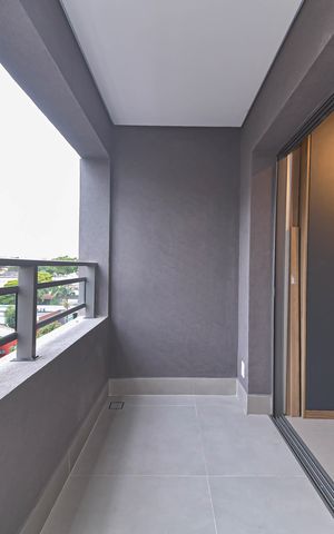 Studio à venda com 27m², 1 quarto e sem vagaVaranda