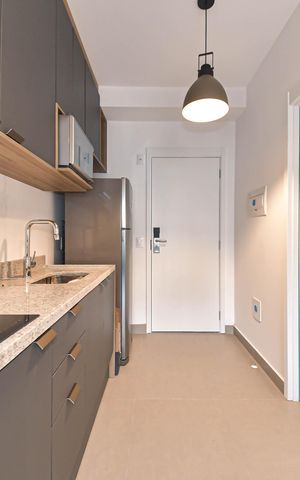 Studio à venda com 27m², 1 quarto e sem vagaCozinha
