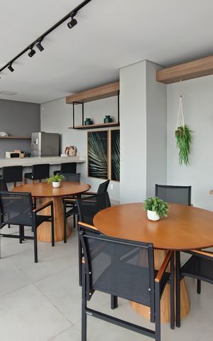 Apartamento para alugar com 33m², 1 quarto e 1 vaga Apartamento para alugar com 33m², 1 quarto e 1 vagaÁrea comum - Churrasqueira