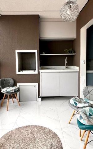 Apartamento à venda com 77m², 2 quartos e 2 vagasVaranda gourmet