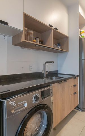 Studio à venda com 27m², 1 quarto e sem vagaCozinha