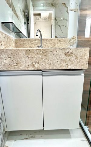 Apartamento para alugar com 58m², 2 quartos e 1 vaga Apartamento para alugar com 58m², 2 quartos e 1 vagaBanheiro da Suíte