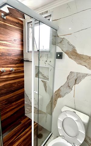 Apartamento para alugar com 58m², 2 quartos e 1 vaga Apartamento para alugar com 58m², 2 quartos e 1 vagaBanheiro da Suíte