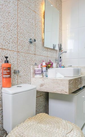 Apartamento à venda com 80m², 3 quartos e 1 vagaBanheiro da suíte