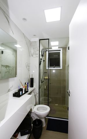Apartamento para alugar com 47m², 2 quartos e 1 vagaBanheiro Social