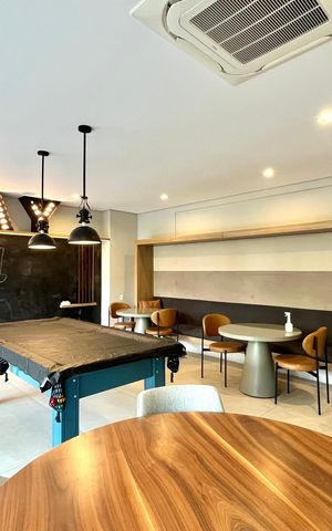 Apartamento à venda com 65m², 1 quarto e 1 vaga Apartamento à venda com 65m², 1 quarto e 1 vagaÁrea comum - Salão de Jogos