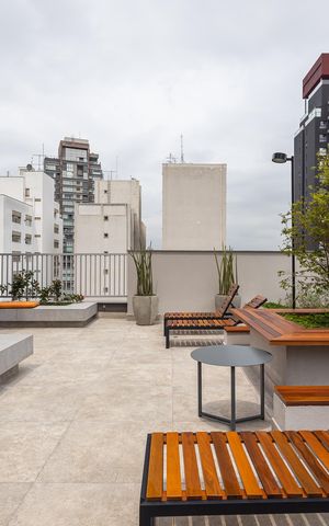 Studio à venda com 23m², 1 quarto e sem vaga Studio à venda com 23m², 1 quarto e sem vagaTerraço