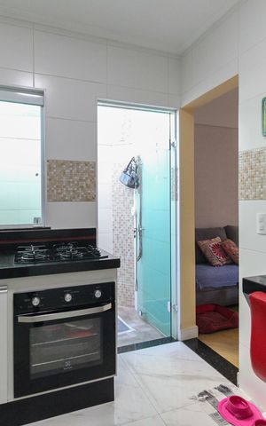 Casa de condomínio para alugar com 55m², 2 quartos e 2 vagas Casa de condomínio para alugar com 55m², 2 quartos e 2 vagasCozinha