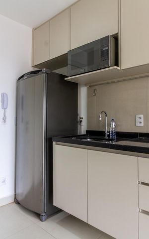 Studio à venda com 28m², 1 quarto e 1 vaga