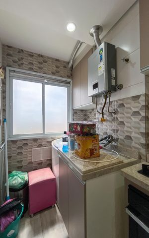 Apartamento à venda com 50m², 2 quartos e 1 vagaCozinha e Área de Serviço