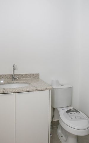Studio para alugar com 25m², 1 quarto e sem vaga Studio para alugar com 25m², 1 quarto e sem vagaBanheiro da Suíte