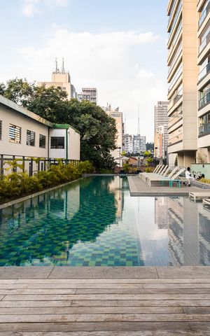 Studio para alugar com 25m², 1 quarto e sem vagaPiscina