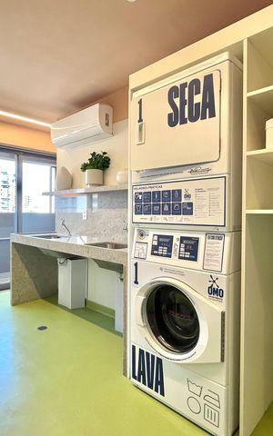 Studio à venda com 29m², 1 quarto e sem vagaÁrea comum - Lavanderia