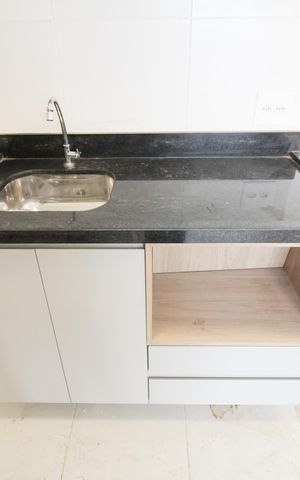 Apartamento para alugar com 39m², 2 quartos e sem vaga Apartamento para alugar com 39m², 2 quartos e sem vagaCozinha e Área de Serviço