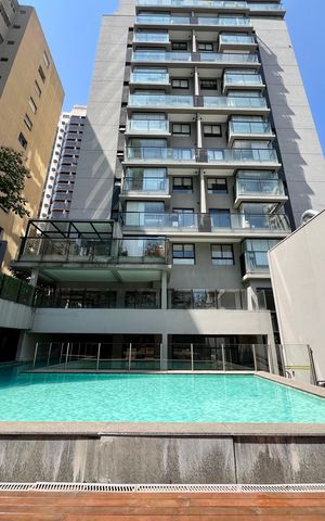 Studio para alugar com 40m², 1 quarto e 1 vaga Studio para alugar com 40m², 1 quarto e 1 vagaFachada