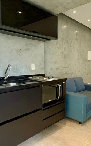 Studio para alugar com 40m², 1 quarto e 1 vaga Studio para alugar com 40m², 1 quarto e 1 vagaCozinha