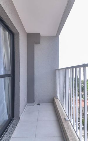 Studio à venda com 27m², 1 quarto e sem vagaVaranda