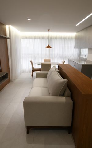 Apartamento à venda com 55m², 1 quarto e 2 vagasSala