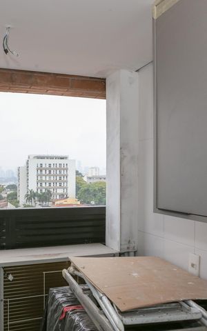 Apartamento à venda com 55m², 1 quarto e 2 vagas Apartamento à venda com 55m², 1 quarto e 2 vagasCozinha e Área de Serviço