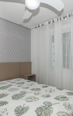 Apartamento à venda com 49m², 1 quarto e 1 vagaQuarto