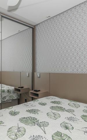 Apartamento à venda com 49m², 1 quarto e 1 vagaQuarto