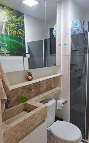Apartamento para alugar com 45m², 2 quartos e 1 vaga Apartamento para alugar com 45m², 2 quartos e 1 vagaBanheiro
