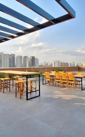 Studio à venda com 25m², 1 quarto e sem vagaChurrasqueira
