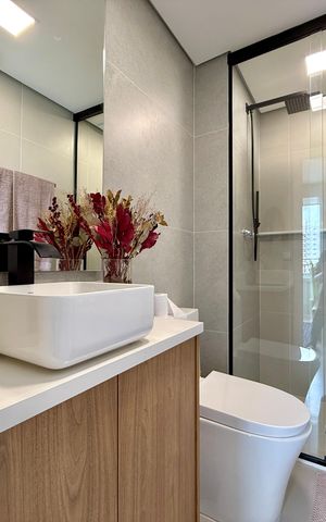Apartamento à venda com 44m², 2 quartos e 1 vaga Apartamento à venda com 44m², 2 quartos e 1 vagaBanheiro Social