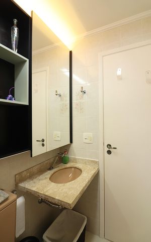 Apartamento à venda com 70m², 2 quartos e 2 vagasBanheiro Social