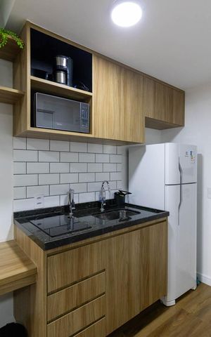 Studio à venda com 27m², 1 quarto e sem vaga Studio à venda com 27m², 1 quarto e sem vagaCozinha