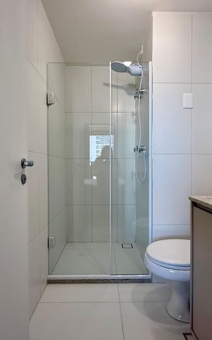Studio para alugar com 27m², 1 quarto e sem vaga Studio para alugar com 27m², 1 quarto e sem vagaBanheiro