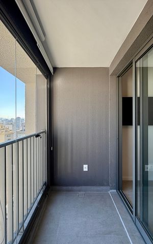 Studio para alugar com 27m², 1 quarto e sem vaga Studio para alugar com 27m², 1 quarto e sem vagaSacada