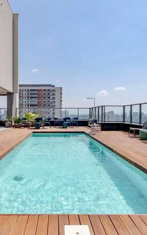 Studio para alugar com 27m², 1 quarto e sem vagaPiscina 