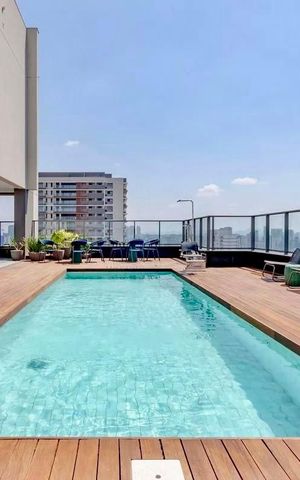 Studio para alugar com 27m², 1 quarto e sem vaga Studio para alugar com 27m², 1 quarto e sem vagaPiscina